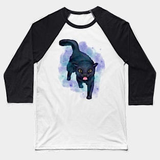 Smiling black cat Baseball T-Shirt